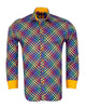 Multi Colour Windowpane Check Print Shirt-Makrom