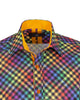 Multi Colour Windowpane Check Print Shirt-Makrom