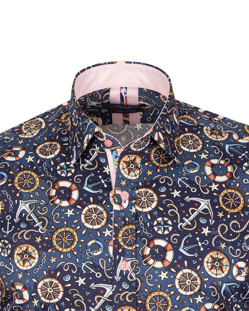 Nautical Print with Matching Handkerchief-Makrom
