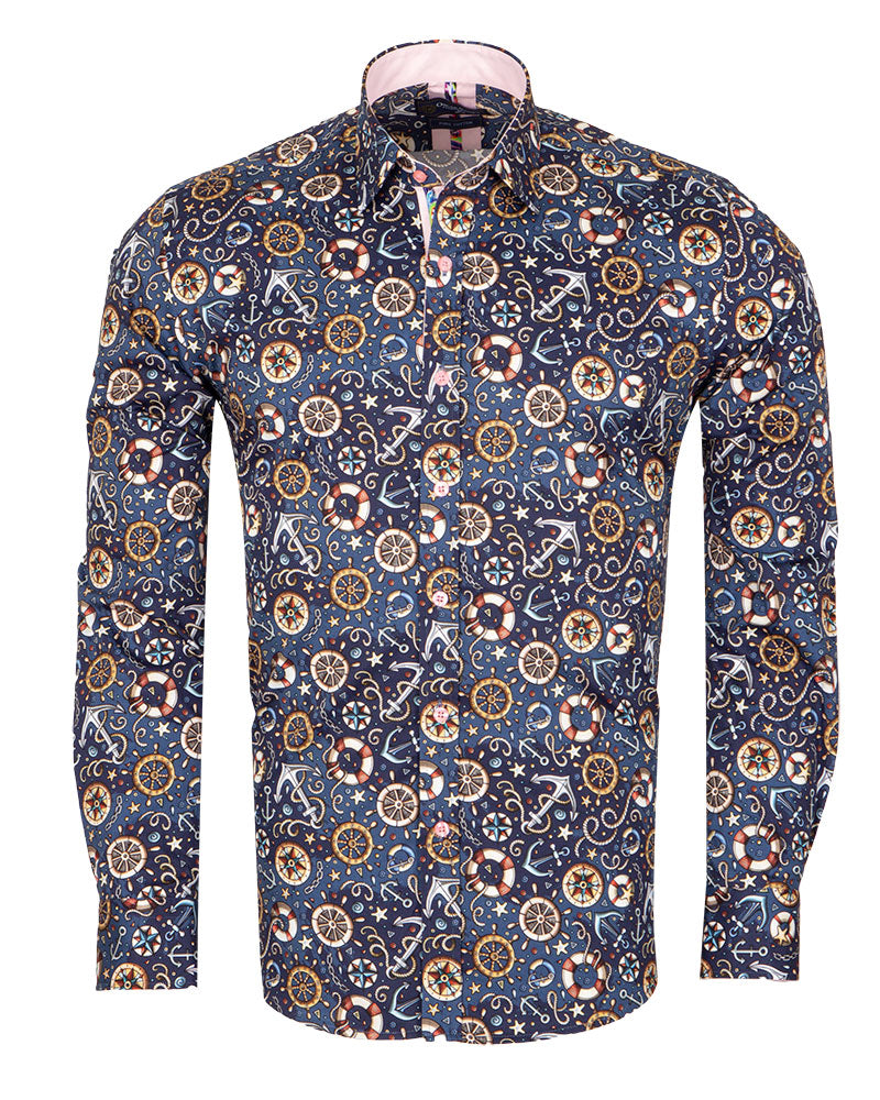 Nautical Print with Matching Handkerchief-Makrom