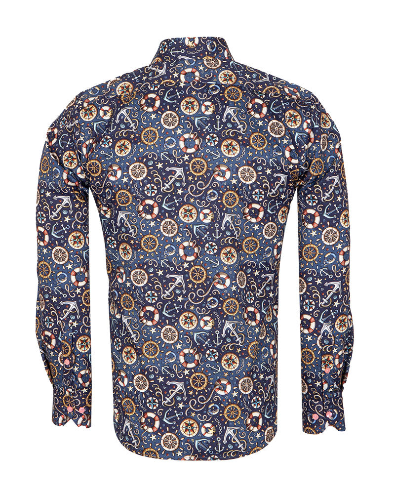Nautical Print with Matching Handkerchief-Makrom