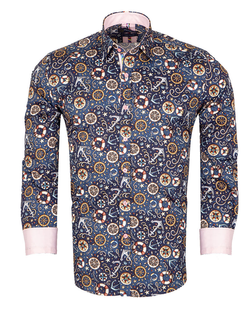 Nautical Print with Matching Handkerchief-Makrom