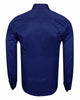 Navy Plain Double Cuff Shirt-Makrom