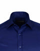 Navy Plain Double Cuff Shirt-Makrom