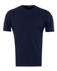 Navy Round Neck Plain T Shirt-Makrom