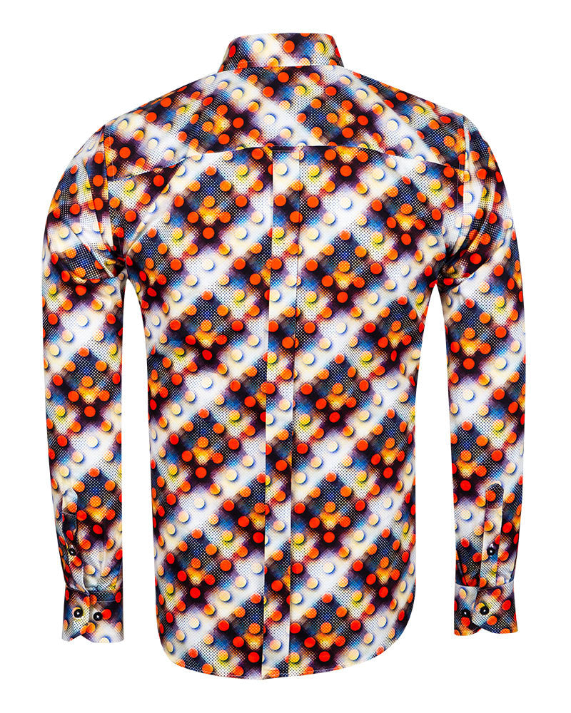 Orange Pure Cotton Dotted Print-Makrom