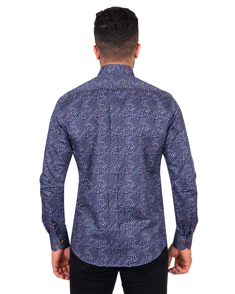 Oval Print Pure Cotton Shirt-Makrom