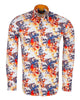 Paint Print Men's Shirt with Matching Handkerchief-Makrom