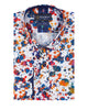 Paint Splatter Print Men's Shirt with Matching Handkerchief-Makrom