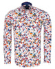 Paint Splatter Print Men's Shirt with Matching Handkerchief-Makrom
