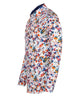 Paint Splatter Print Men's Shirt with Matching Handkerchief-Makrom