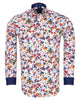 Paint Splatter Print Men's Shirt with Matching Handkerchief-Makrom
