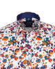 Paint Splatter Print Men's Shirt with Matching Handkerchief-Makrom