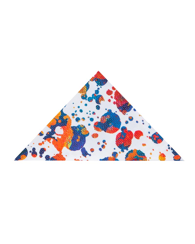 Paint Splatter Print Men's Shirt with Matching Handkerchief-Makrom