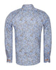Paisley Print Light Blue Shirt with Matching Handkerchief-Makrom