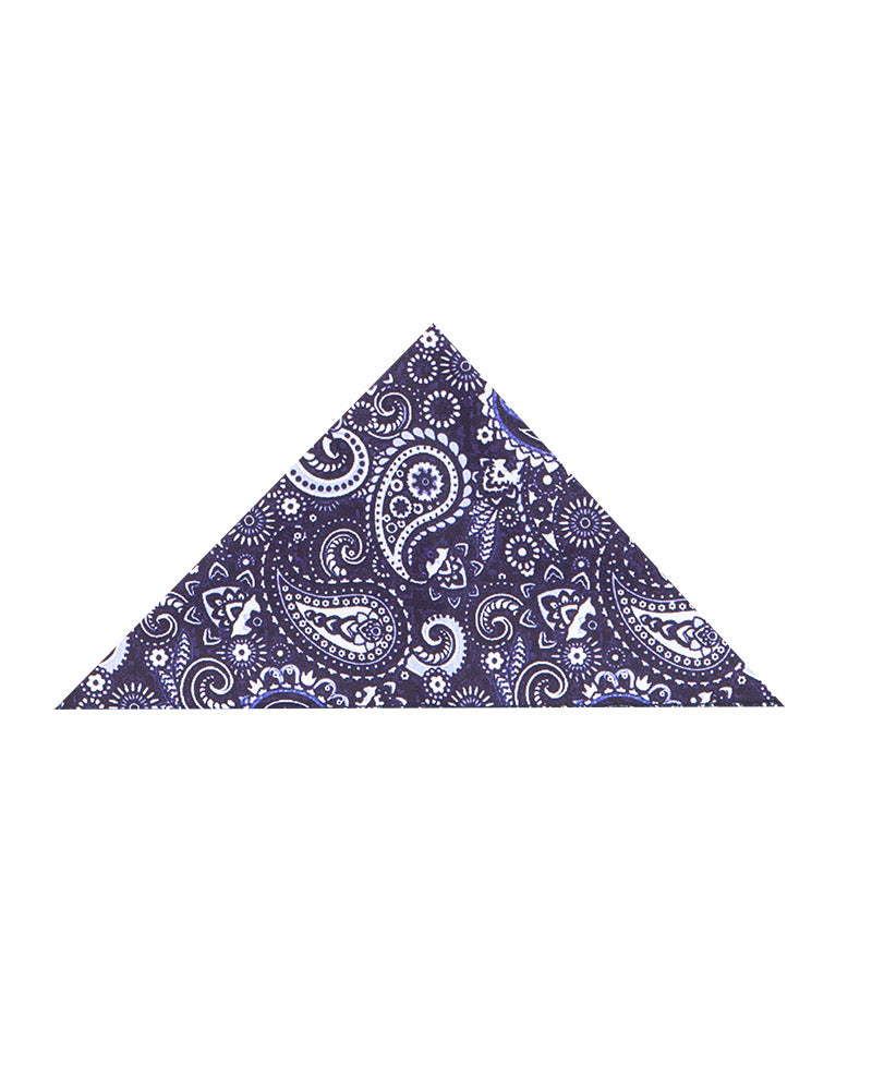Paisley Print Men's Shirt with Matching Handkerchief-Makrom