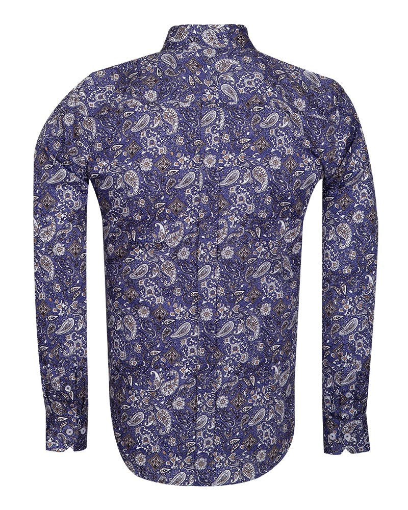 Paisley Print Pure Cotton Shirt-Makrom
