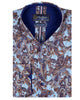 Paisley Striped Print Pure Cotton Shirt-Makrom