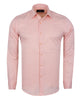 Peach Casual Twill Double Cuffed Shirts-Makrom