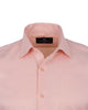 Peach Casual Twill Double Cuffed Shirts-Makrom