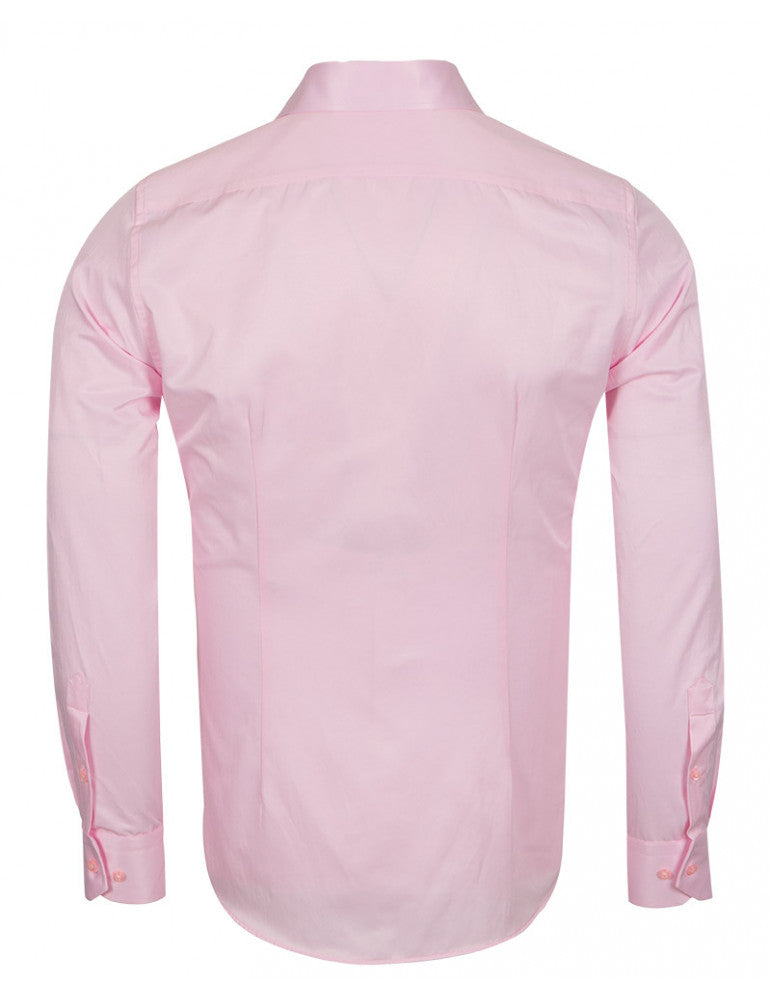 Pink Classic Single Cuff Men's Shirt-Makrom