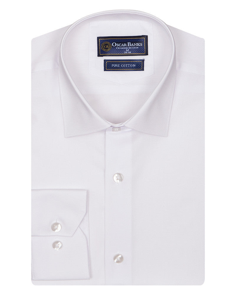 Plain Pure Cotton Men's Shirt-Makrom