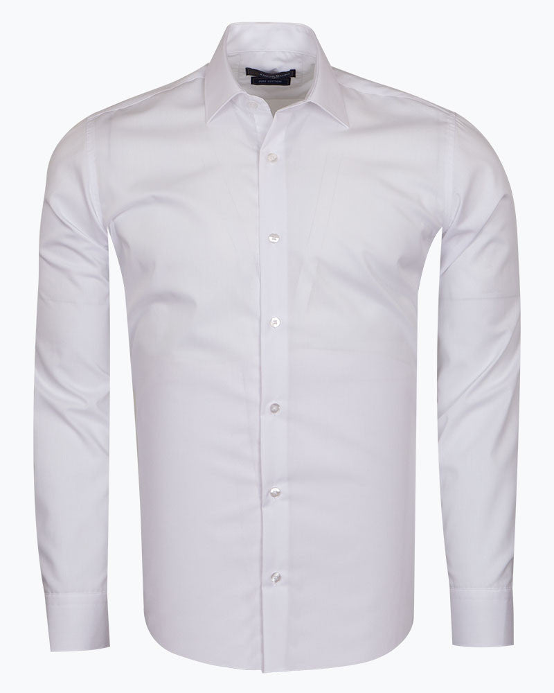 Plain Pure Cotton Men's Shirt-Makrom