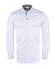 Plain White Shirt with Colourful Stripe Insert Shirt-Makrom
