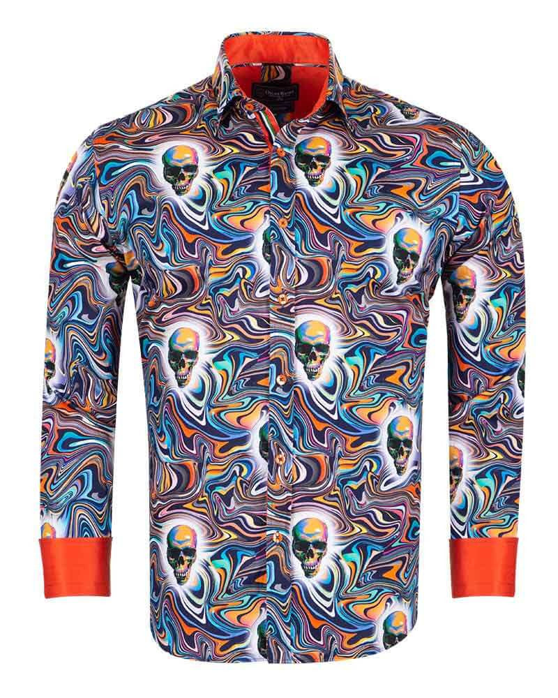 Pure Cotton Groovy Skull Print-Makrom