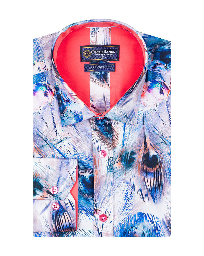 Pure Cotton Leaf Print-Makrom
