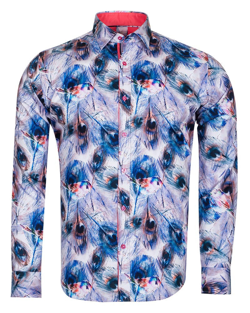 Pure Cotton Leaf Print-Makrom