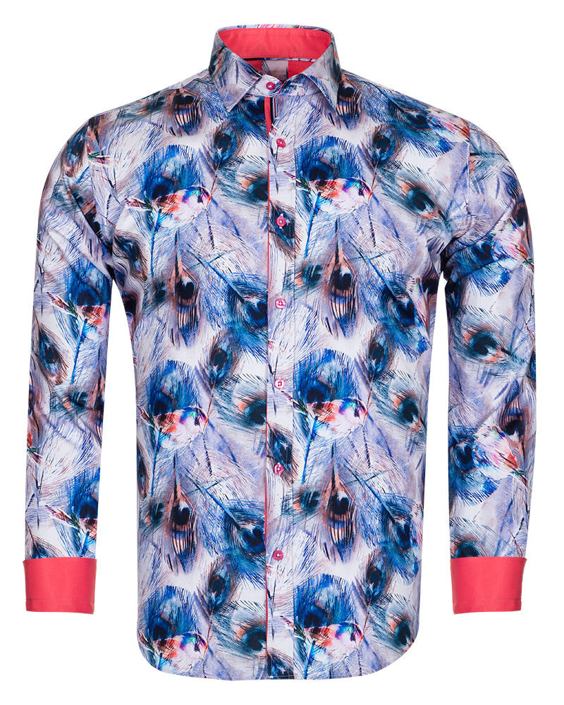 Pure Cotton Leaf Print-Makrom
