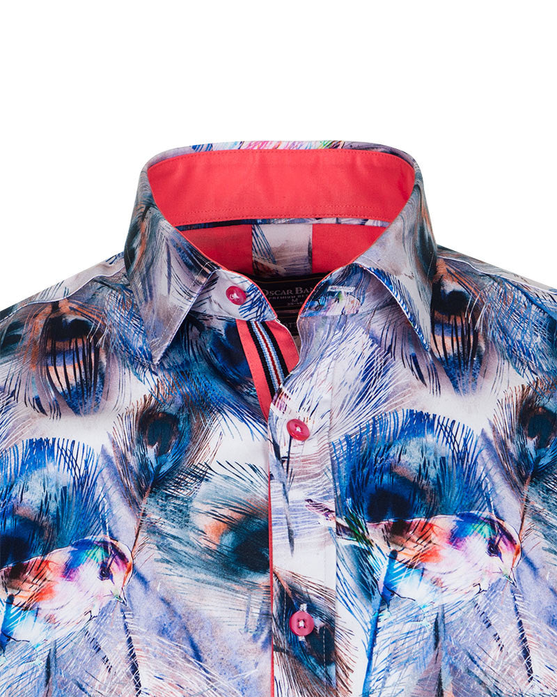 Pure Cotton Leaf Print-Makrom