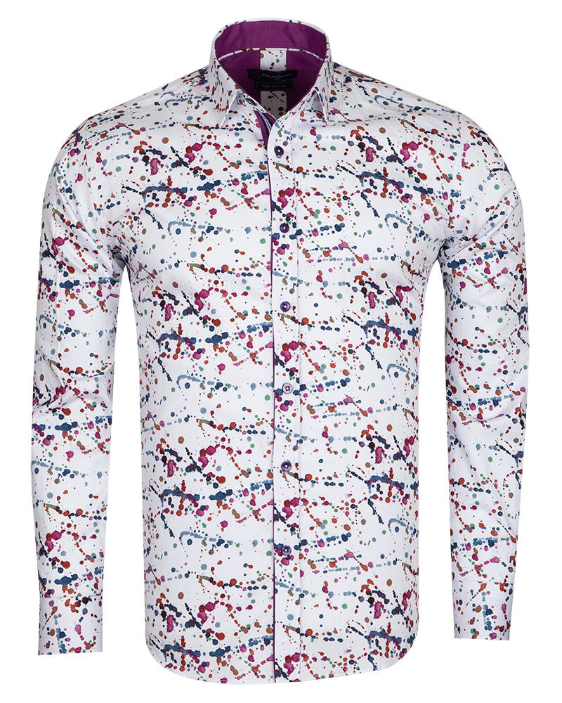 Pure Cotton Paint Splatter Print-Makrom