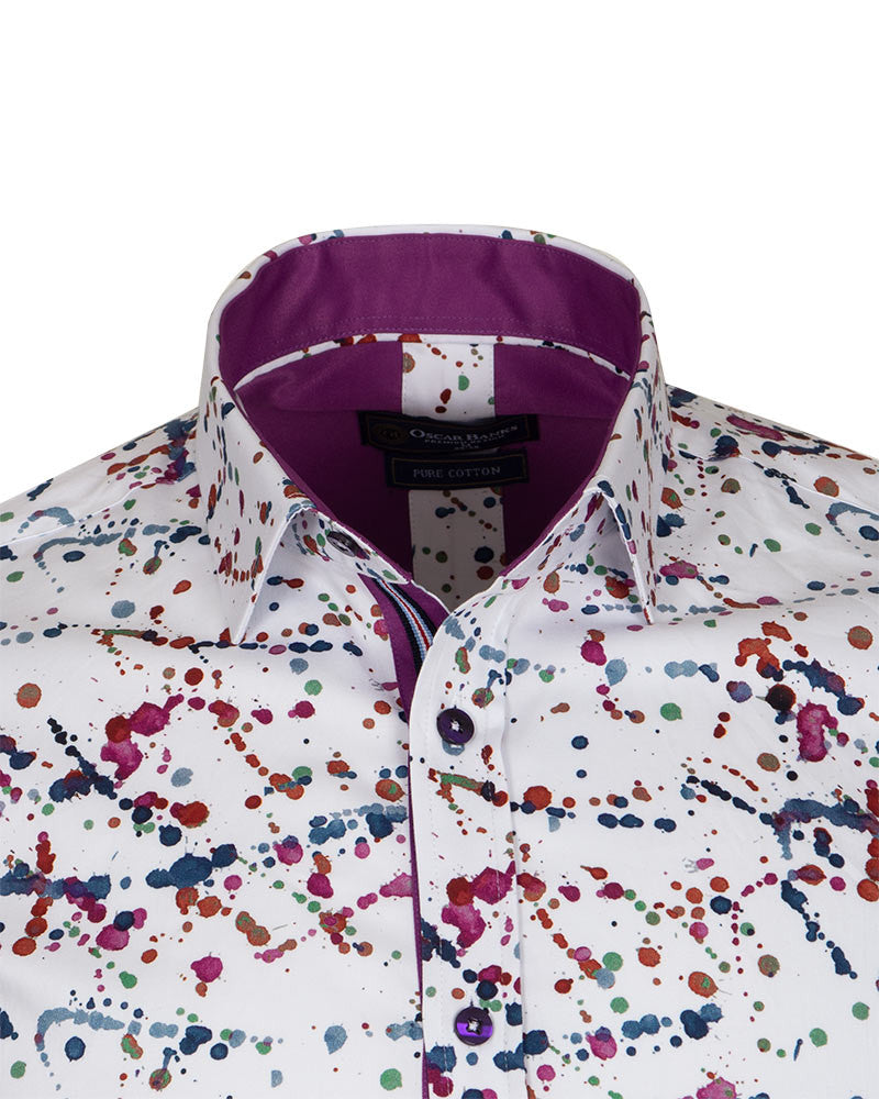 Pure Cotton Paint Splatter Print-Makrom