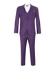 Purple Classic Plain 3 Piece Men's Suit-Makrom