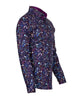 Purple Colourful Floral Print Pure Cotton Shirt-Makrom