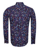 Purple Colourful Floral Print Pure Cotton Shirt-Makrom