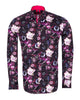 Purple Flower Print with Matching Handkerchief-Makrom
