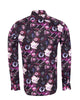 Purple Flower Print with Matching Handkerchief-Makrom