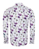 Purple Orchid Floral Print Shirt-Makrom