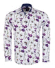 Purple Orchid Floral Print Shirt-Makrom