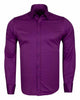Purple Plain Double Cuff Shirt-Makrom
