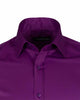 Purple Plain Double Cuff Shirt-Makrom