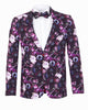 Purple Rose Design Fashion Blazer-Makrom