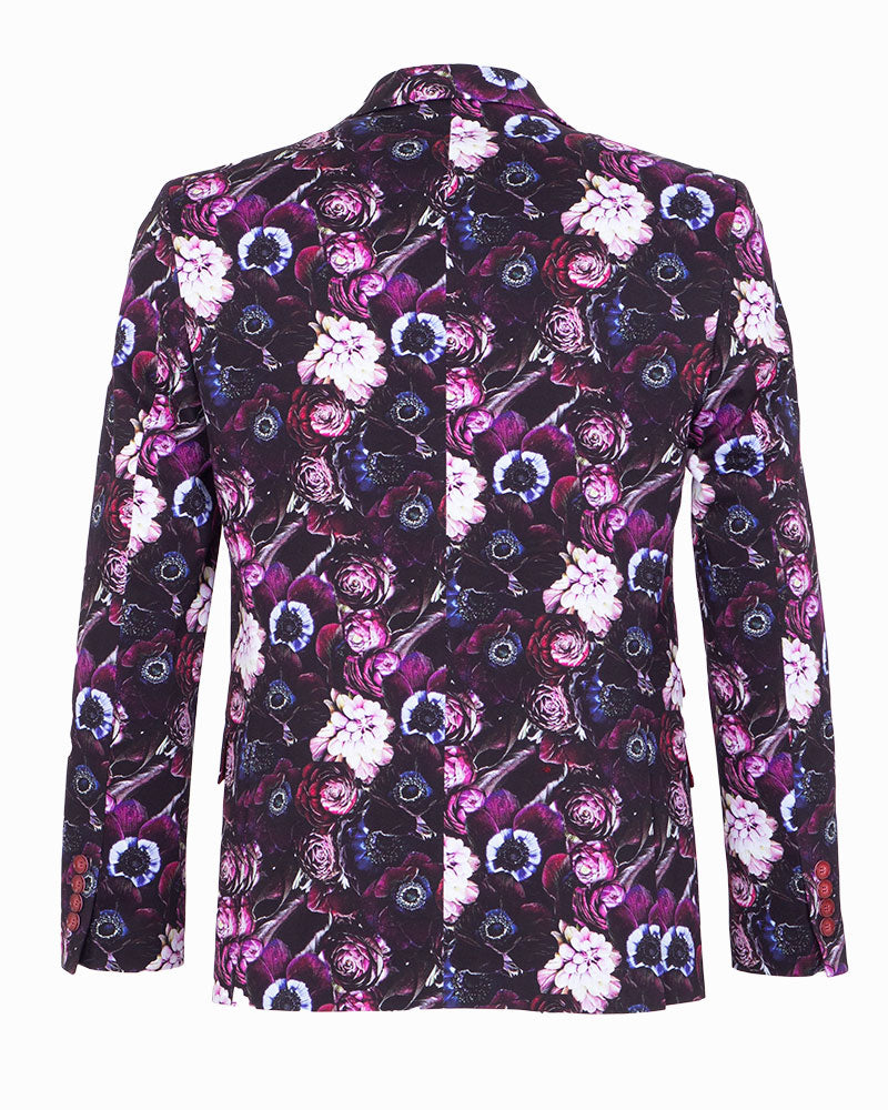 Purple Rose Design Fashion Blazer-Makrom