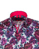 Purple Rose Print with Matching Handkerchief-Makrom