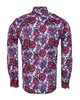 Purple Rose Print with Matching Handkerchief-Makrom