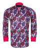Purple Rose Print with Matching Handkerchief-Makrom