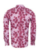 Purple Stripe Daisy Floral Print Shirt-Makrom